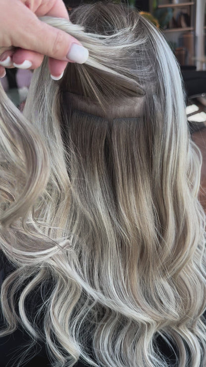 Tape-in Extensions – Farbe: Toasted White Chocolate